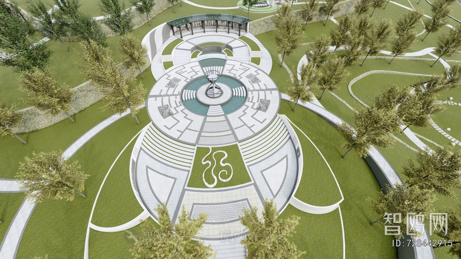 Modern Architectural Bird's-eye View Planning