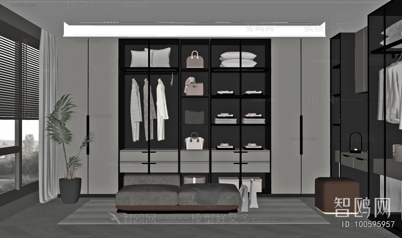Modern Clothes Storage Area