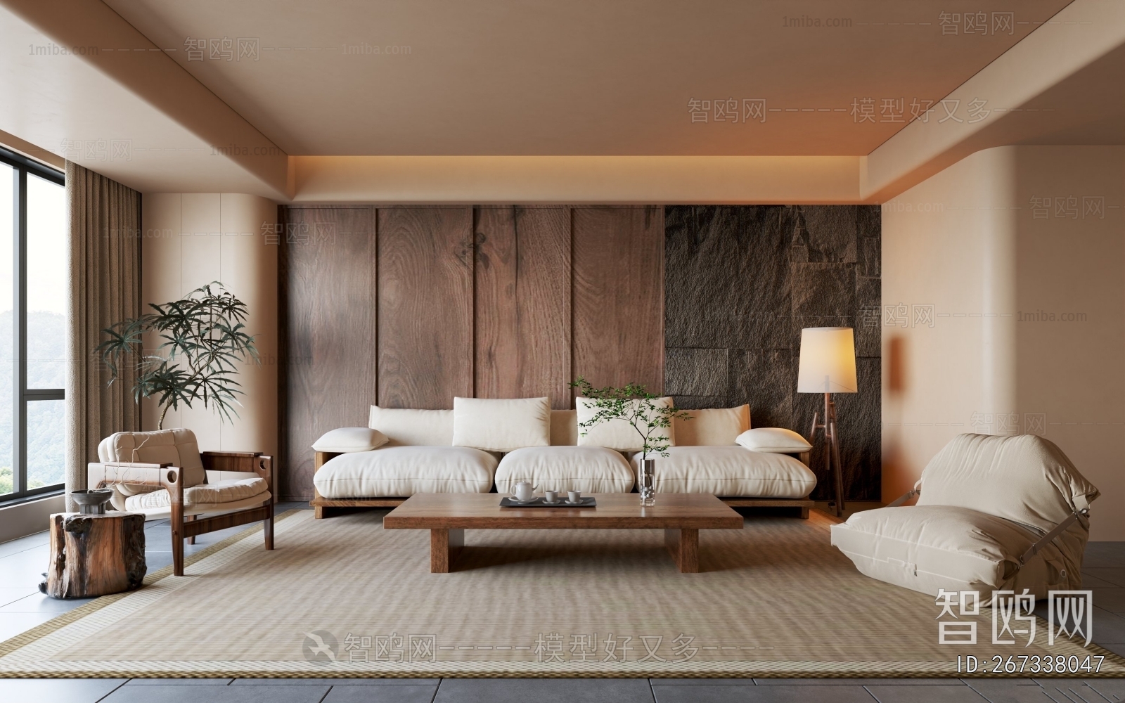 Wabi-sabi Style A Living Room