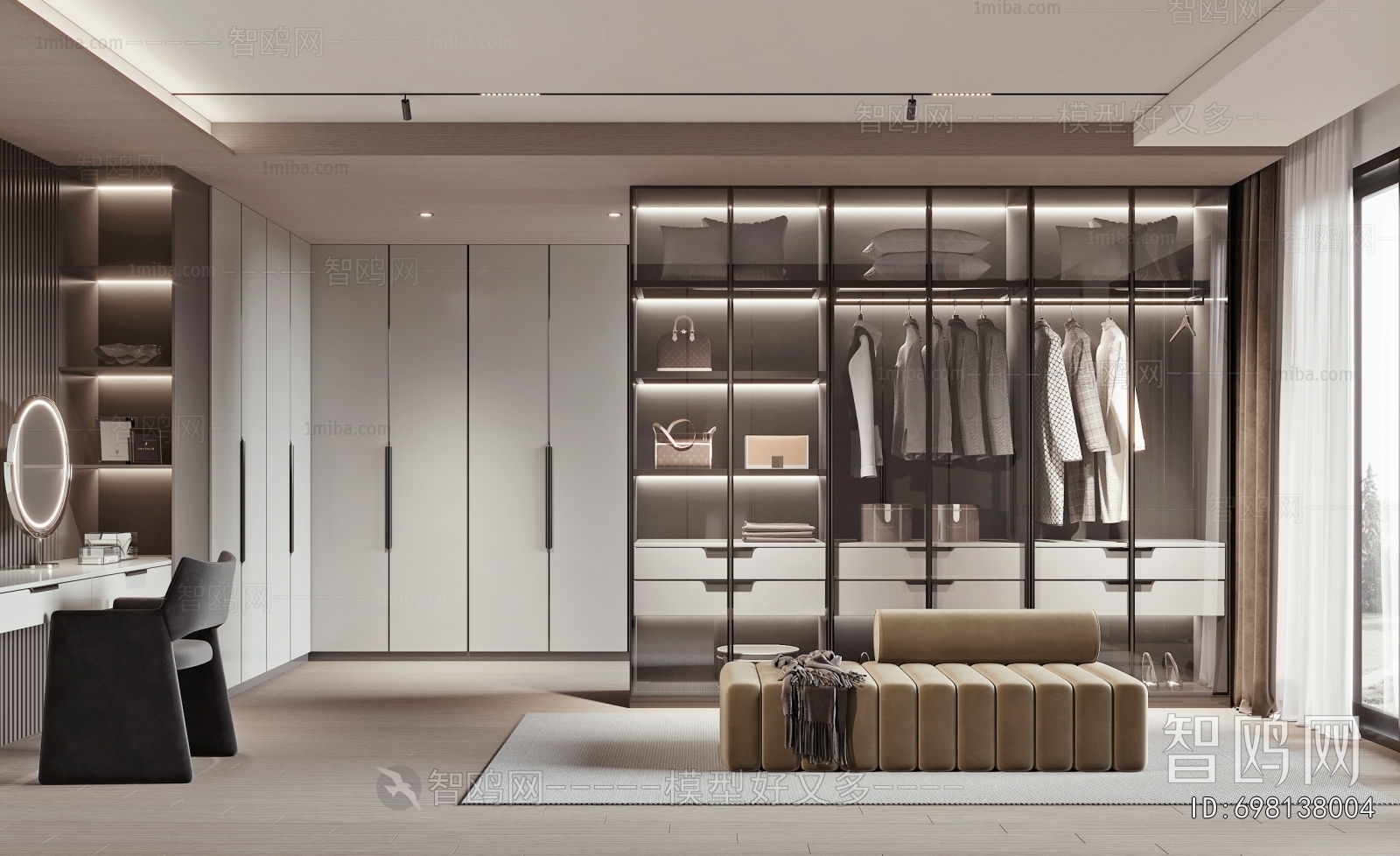 Modern Clothes Storage Area