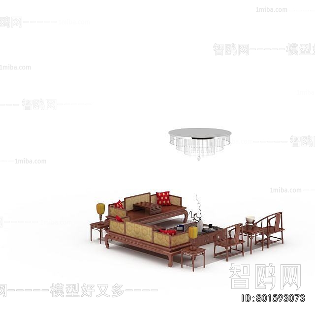 New Chinese Style Sofa Combination