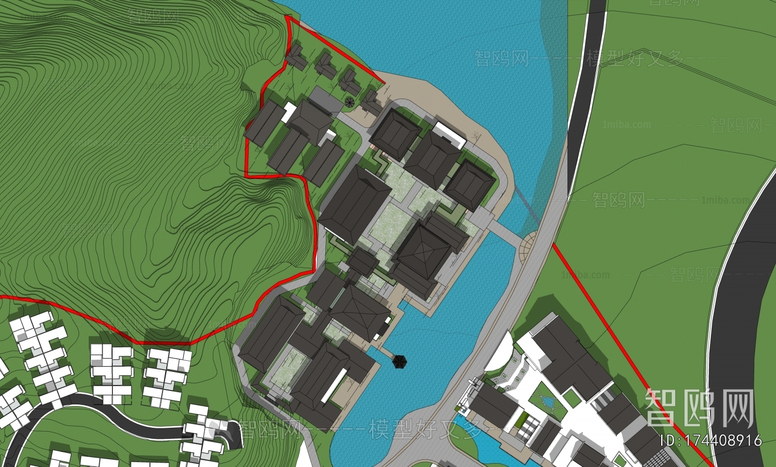 New Chinese Style Appearance Of Commercial Building