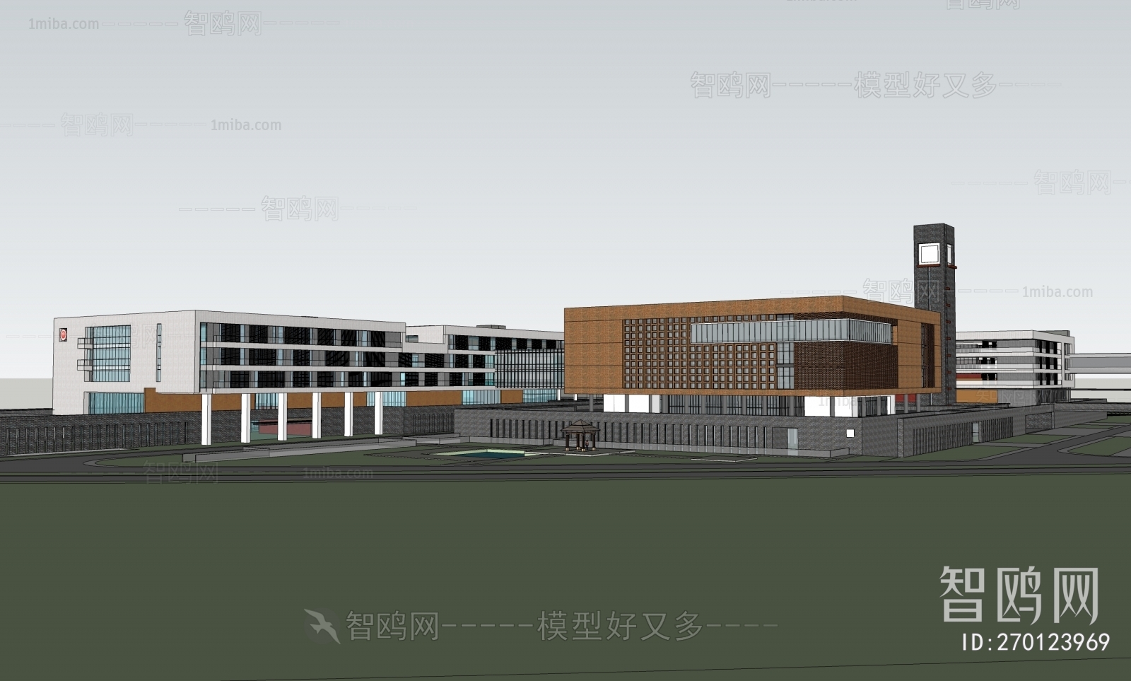 Modern Architectural Bird's-eye View Planning