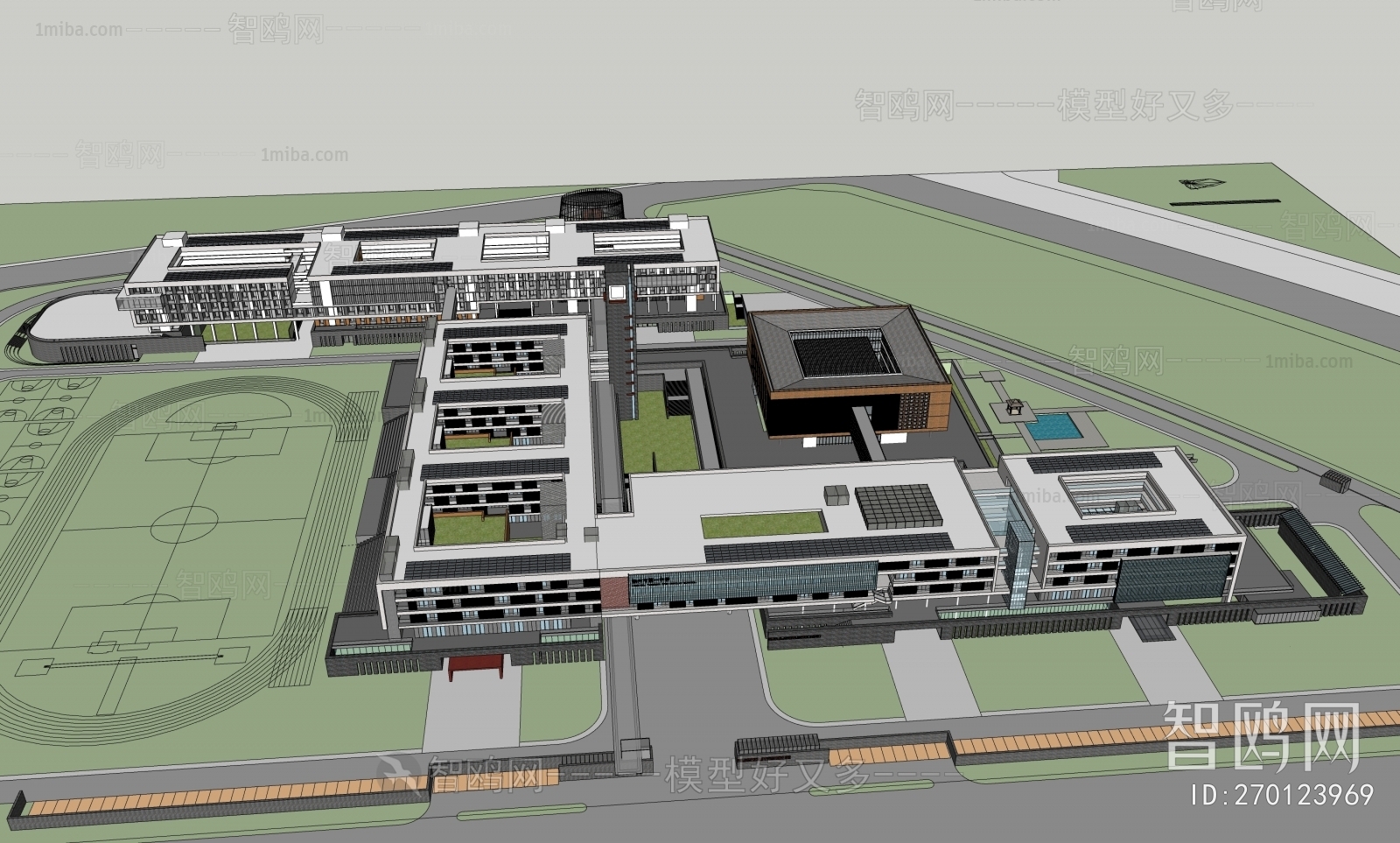 Modern Architectural Bird's-eye View Planning