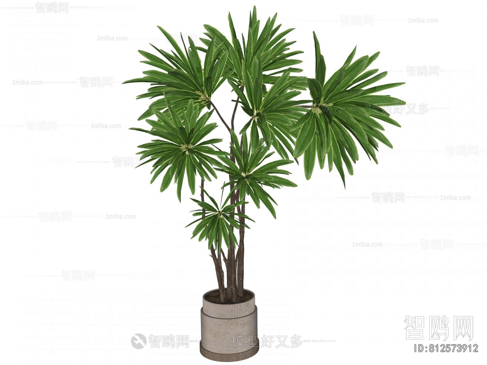Modern Ground Green Plant Potted Plants