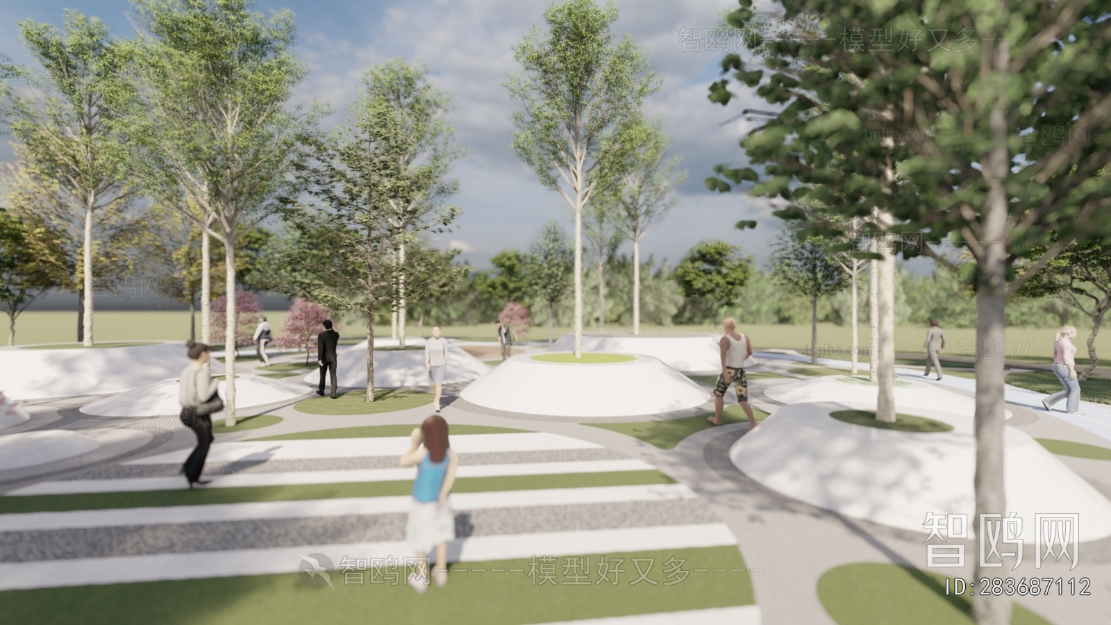 Modern Park Landscape