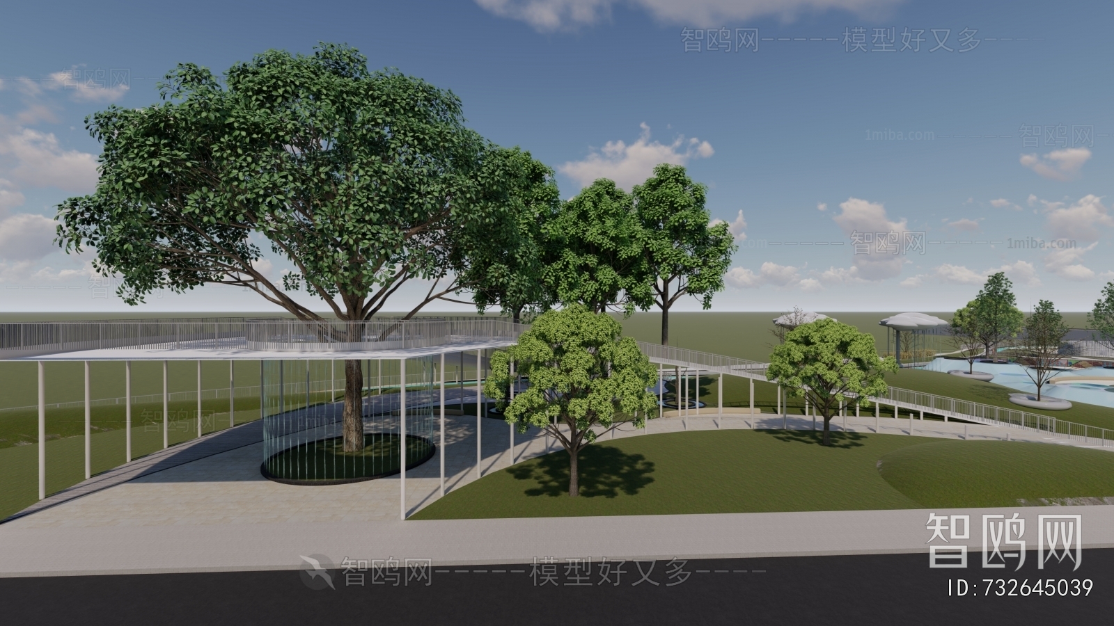 Modern Park Landscape