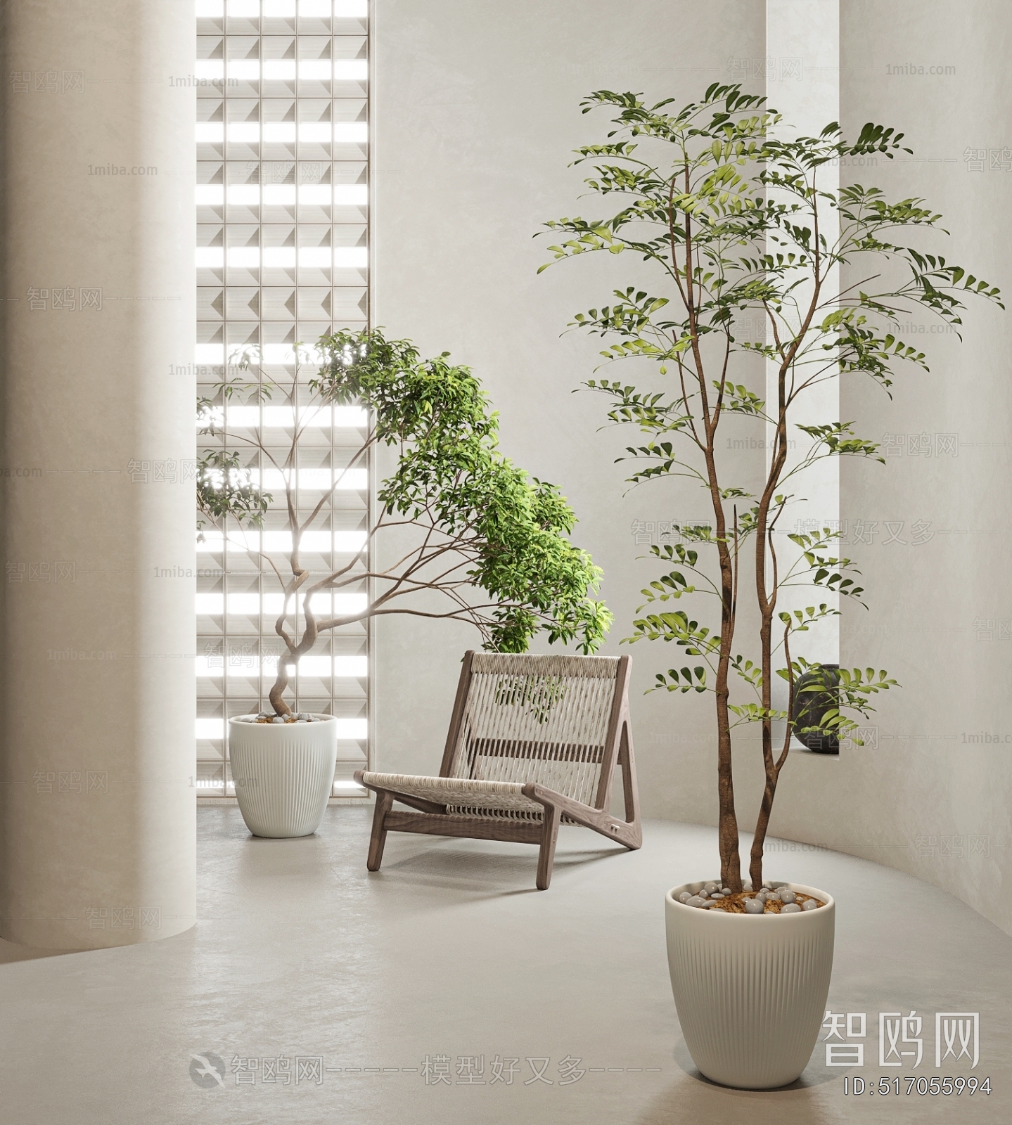 Modern Ground Green Plant Potted Plants