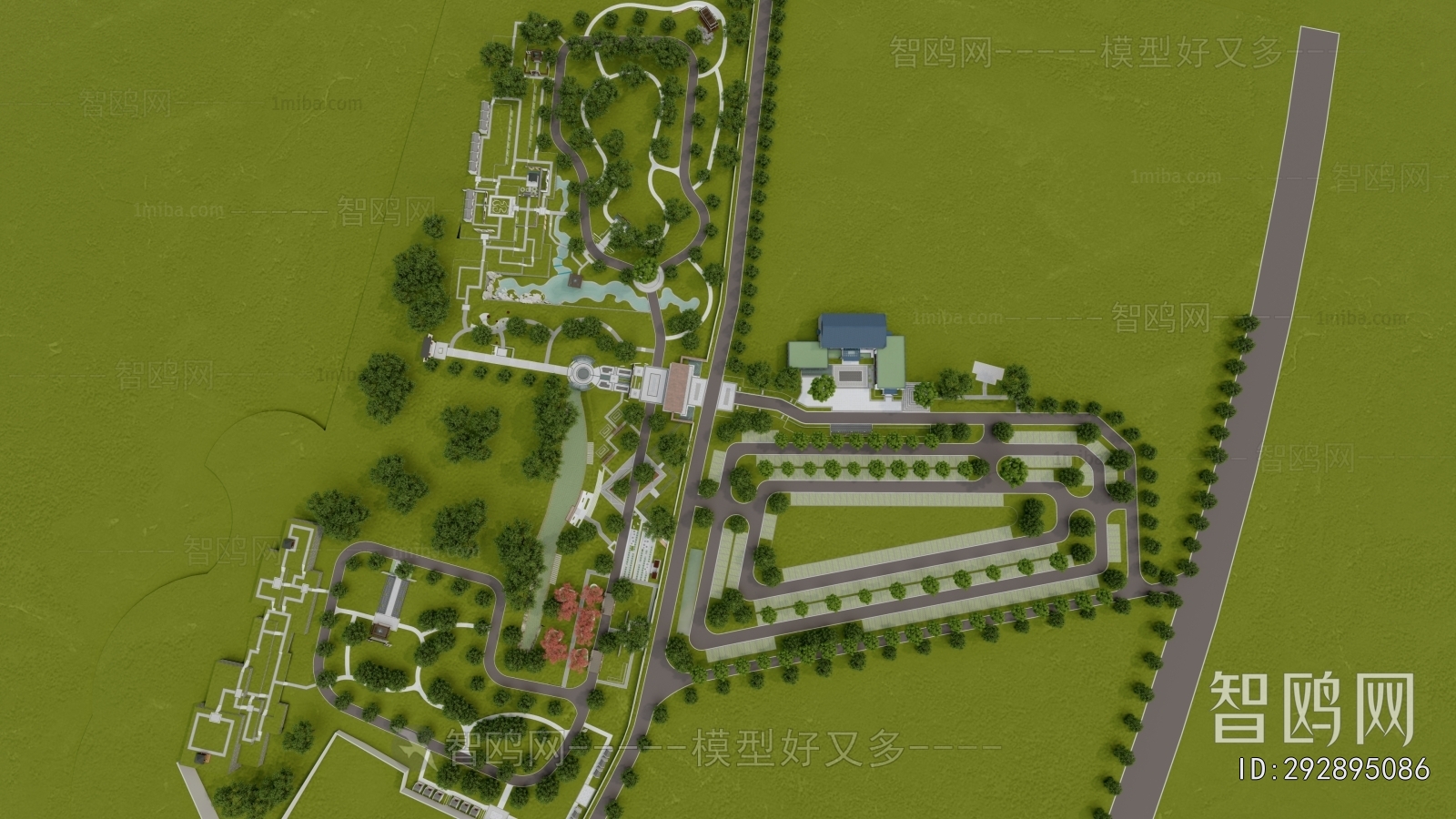 Modern Architectural Bird's-eye View Planning