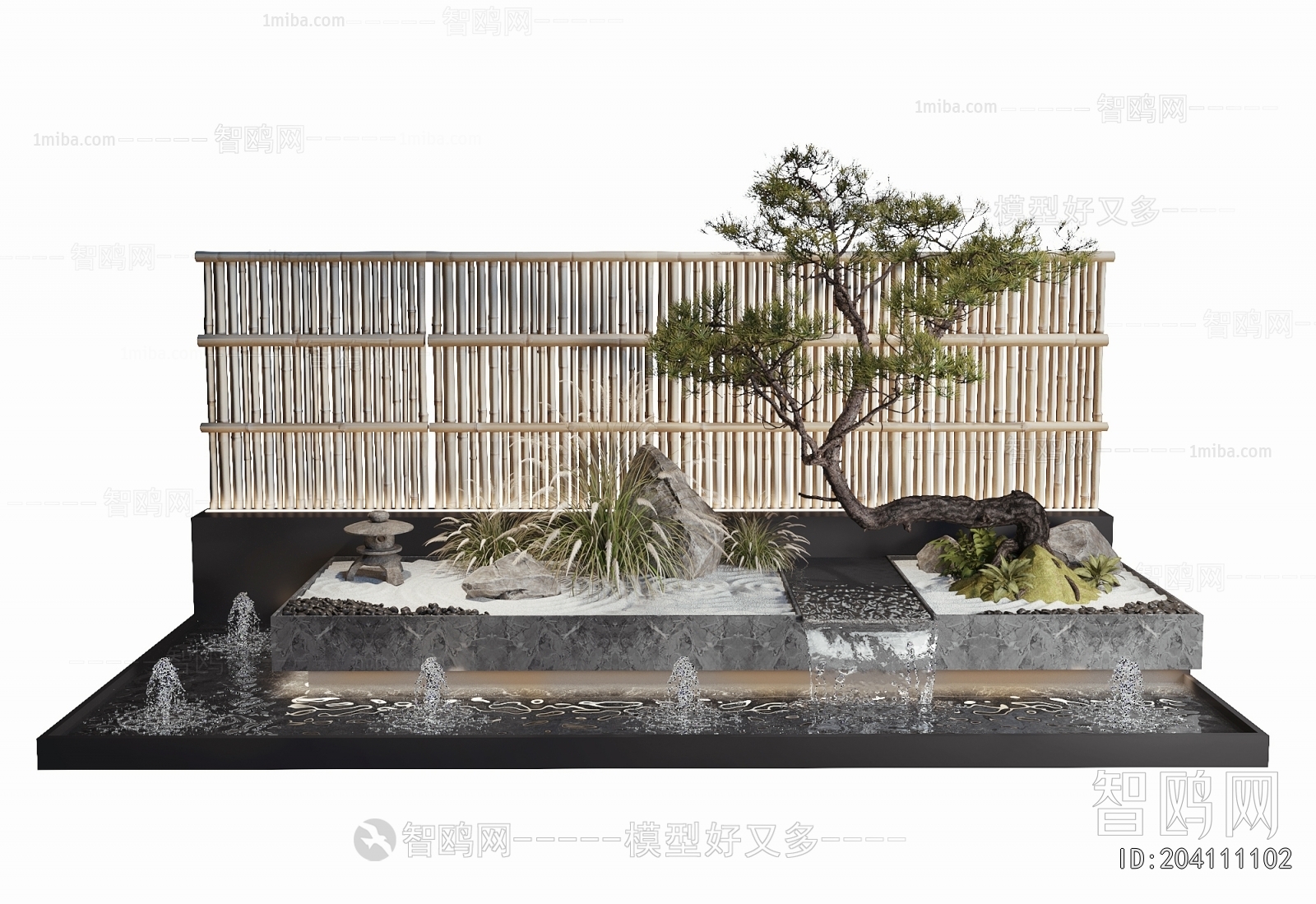 New Chinese Style Rockery Waterscape