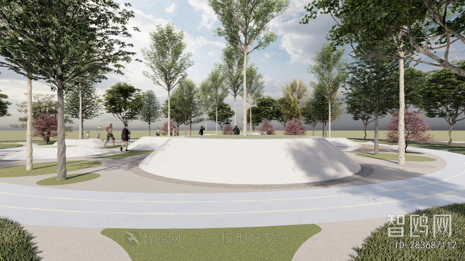 Modern Park Landscape