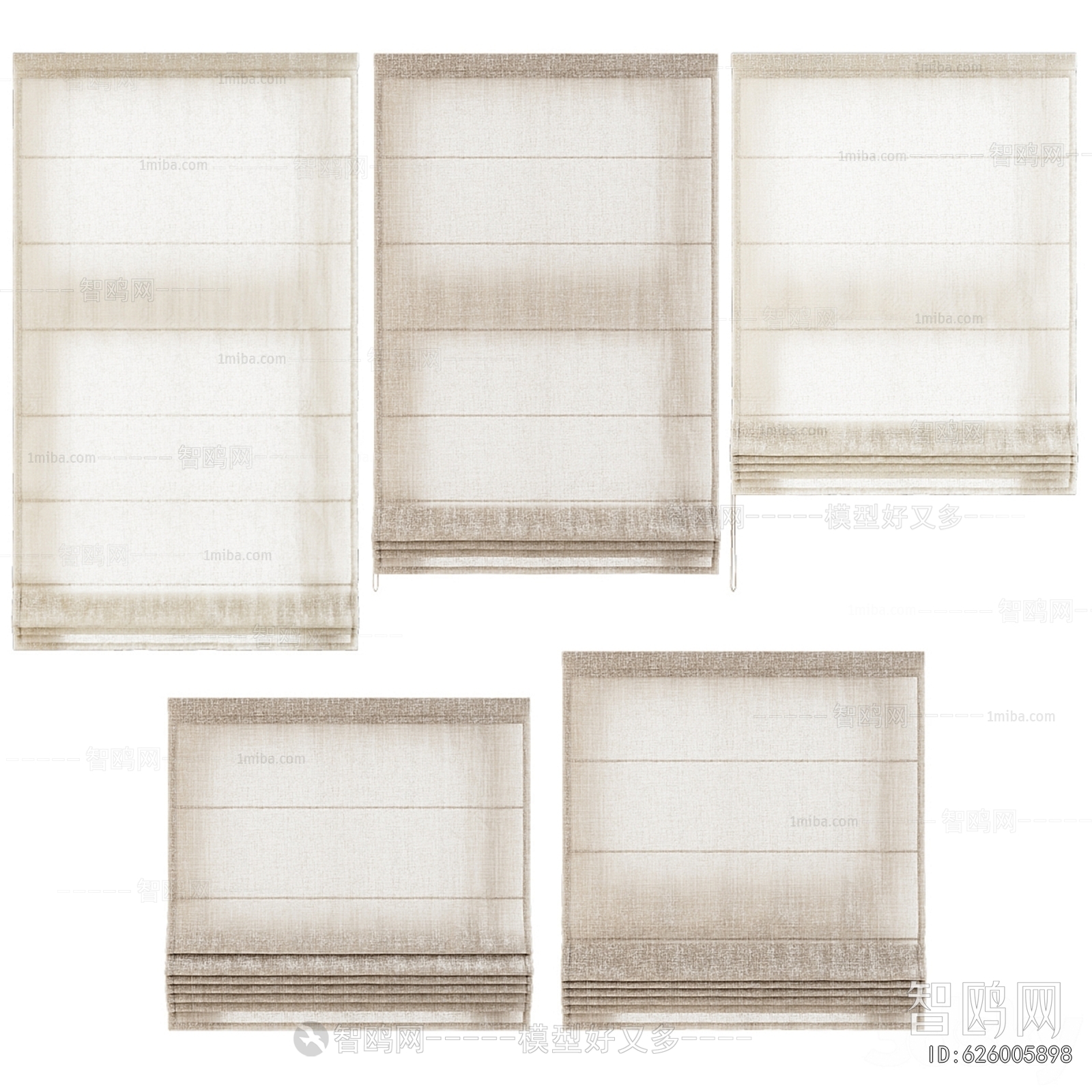 New Chinese Style Roman Curtain