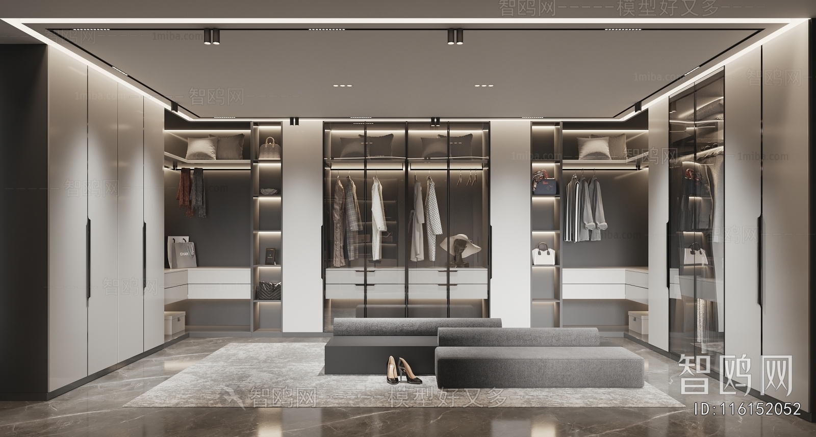 Modern Clothes Storage Area