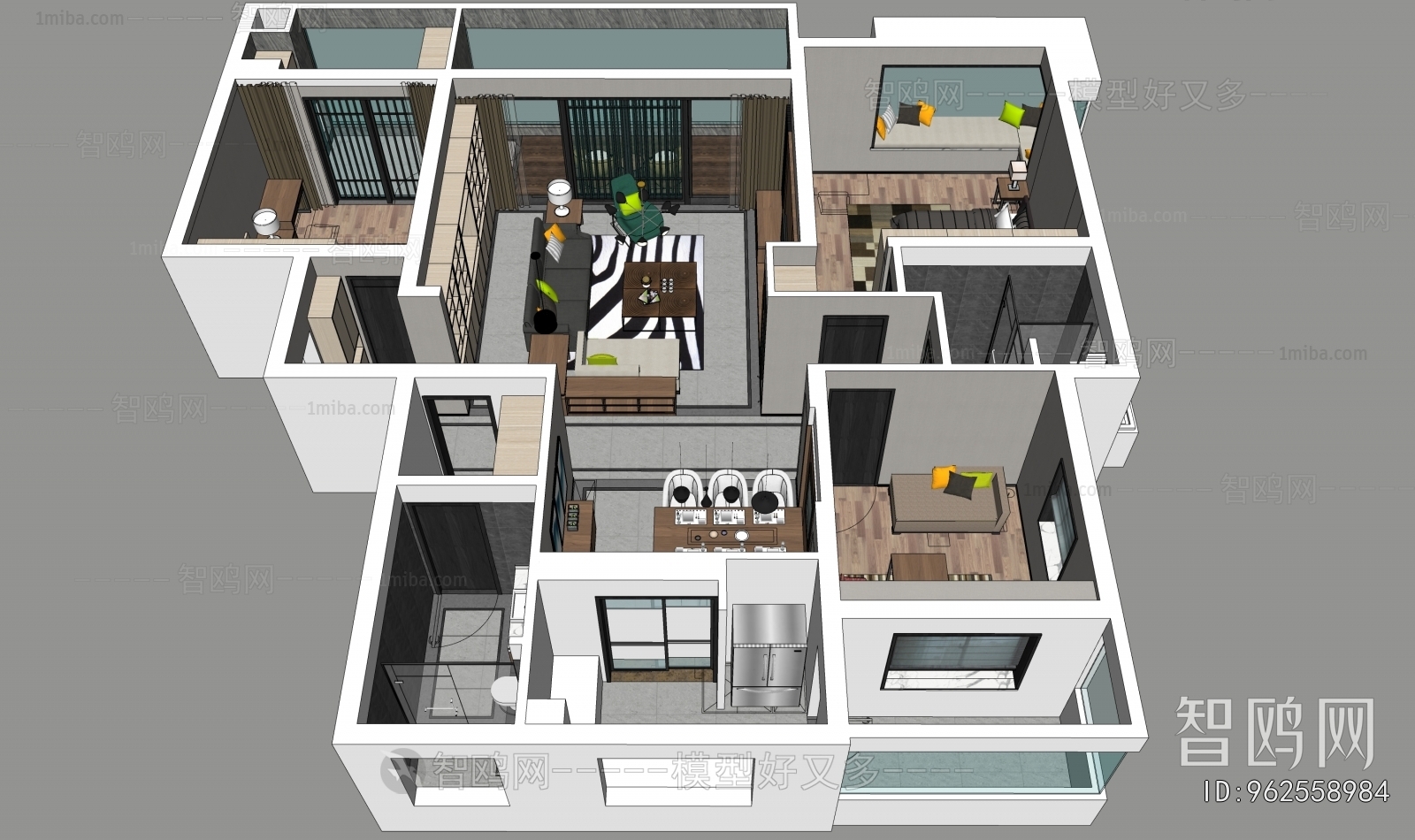 Modern A Bird's-eye View Of Home Decoration