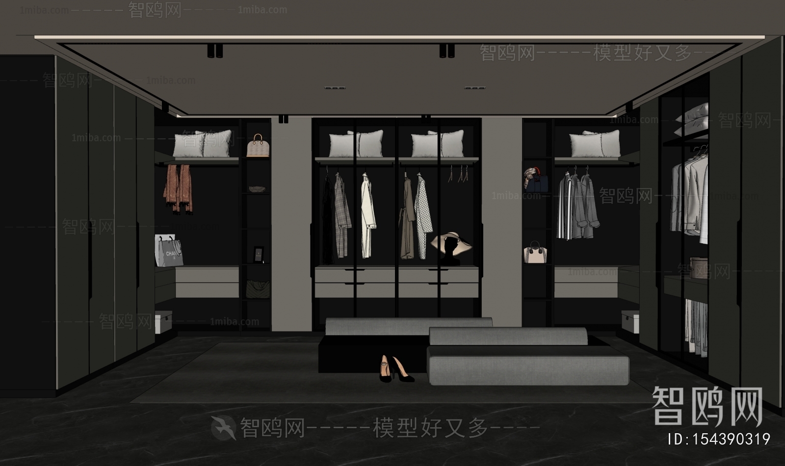 Modern Clothes Storage Area