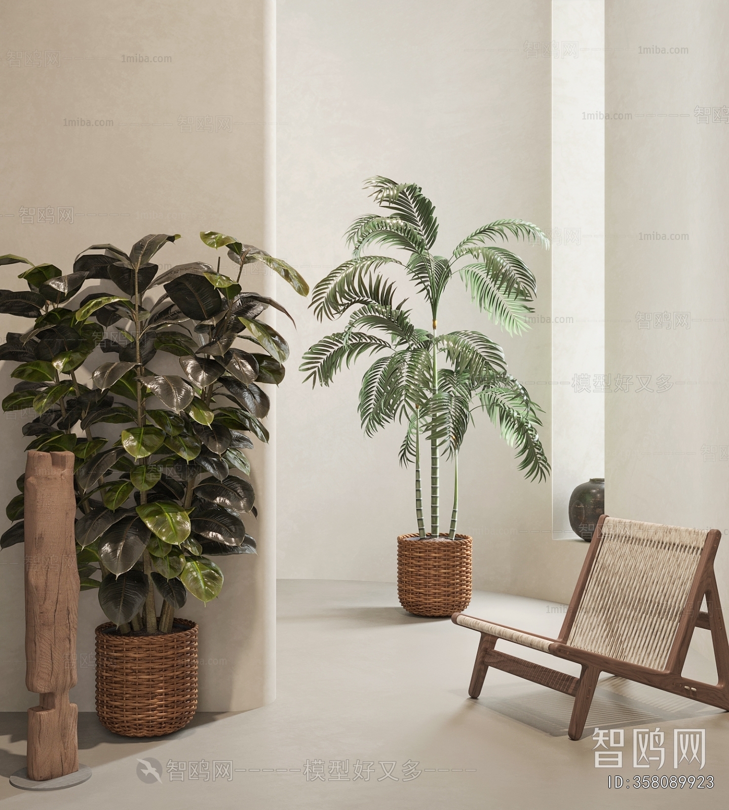 Modern Ground Green Plant Potted Plants
