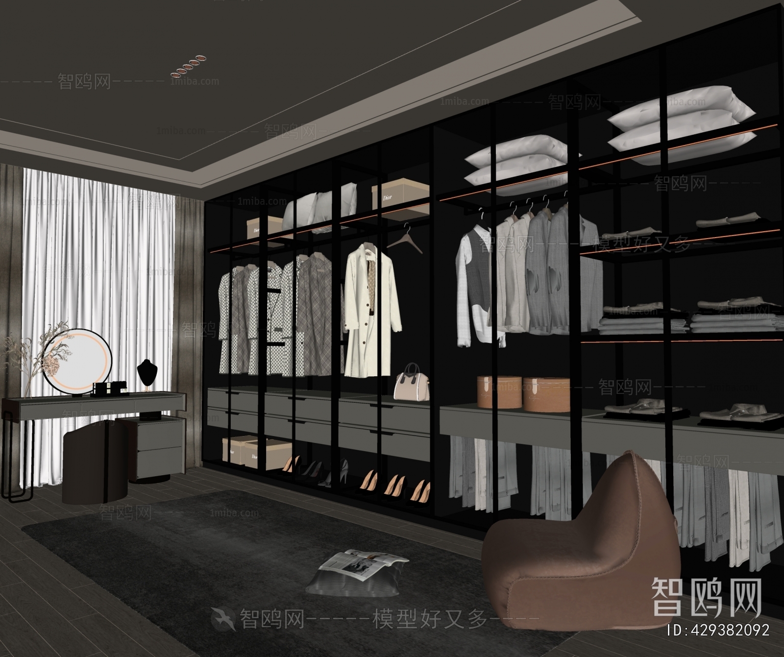 Modern Clothes Storage Area