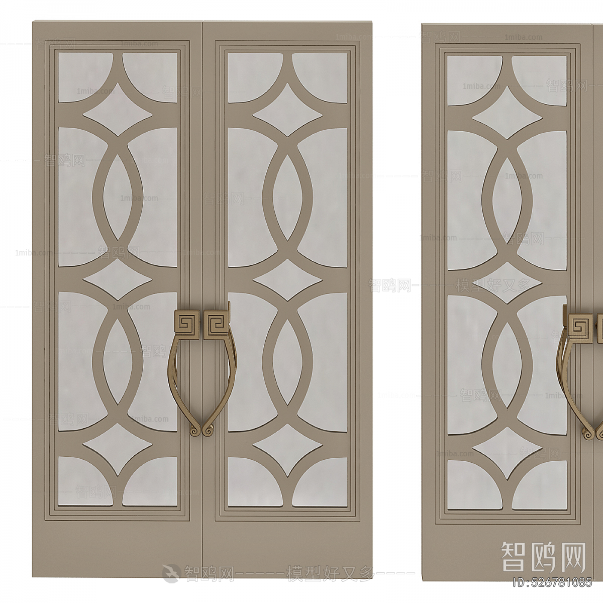 Simple European Style Double Door