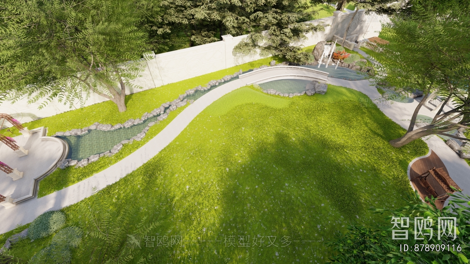 European Style Courtyard/landscape