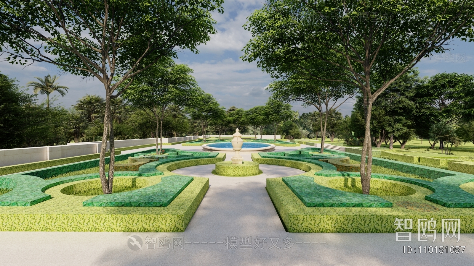 European Style Courtyard/landscape