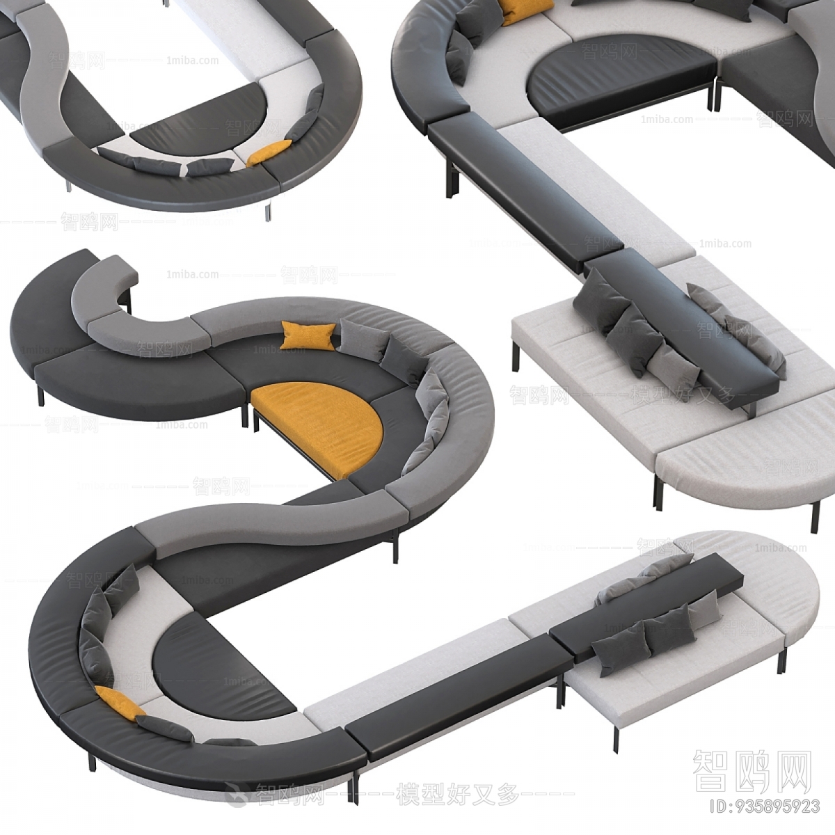 Modern Multi Person Sofa