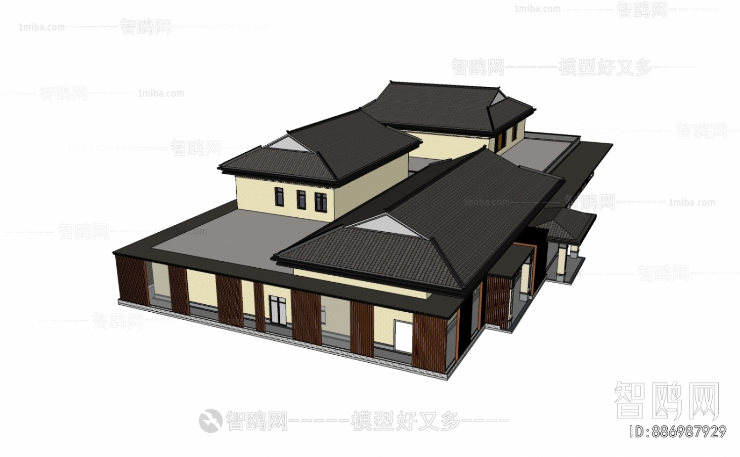 New Chinese Style Architecture Of Artistic Style