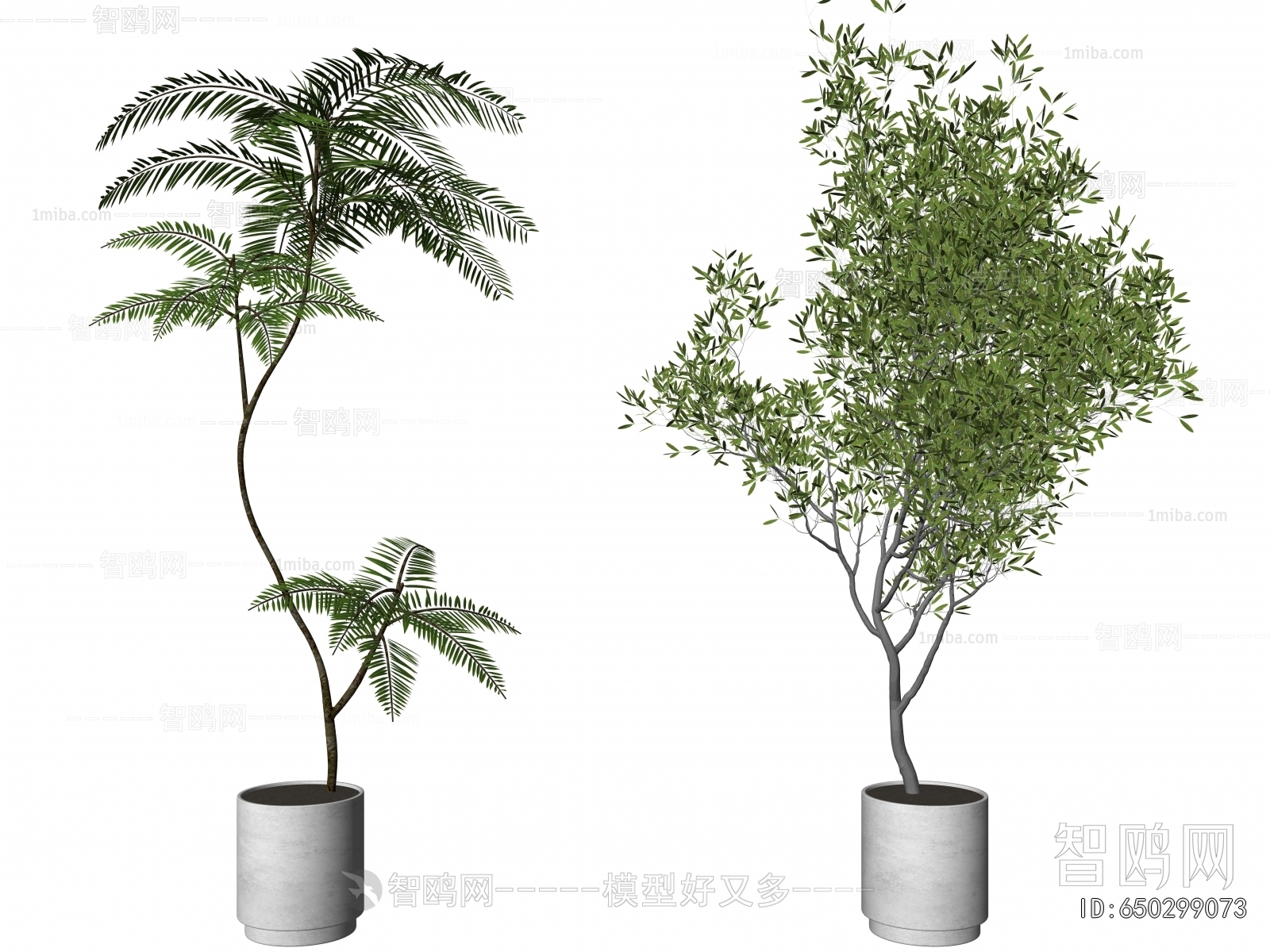 Modern Ground Green Plant Potted Plants