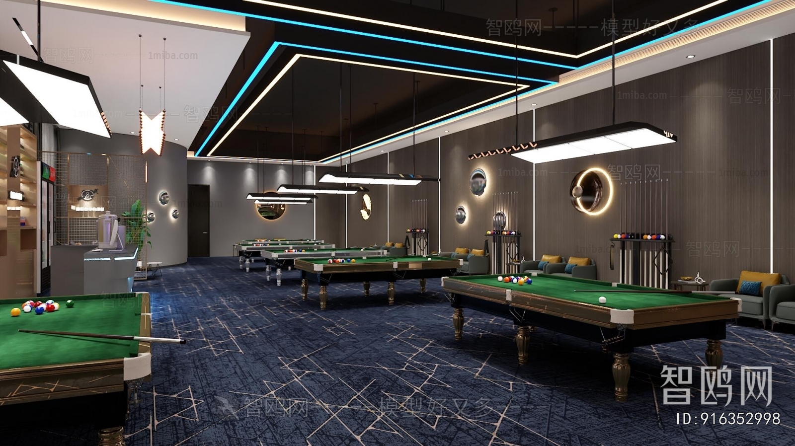 Modern Billiard Room