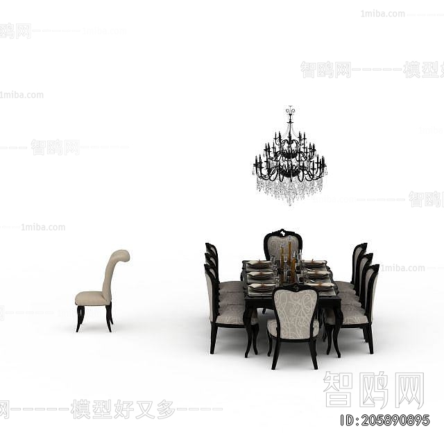 European Style Dining Table And Chairs