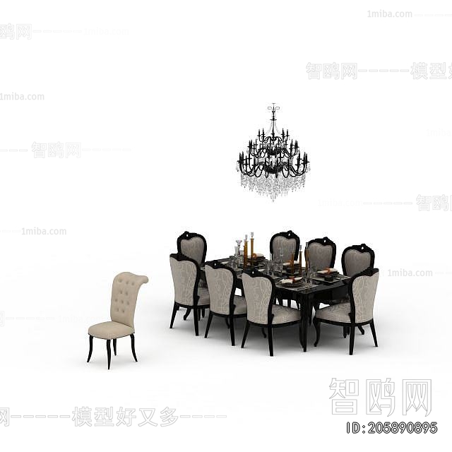 European Style Dining Table And Chairs