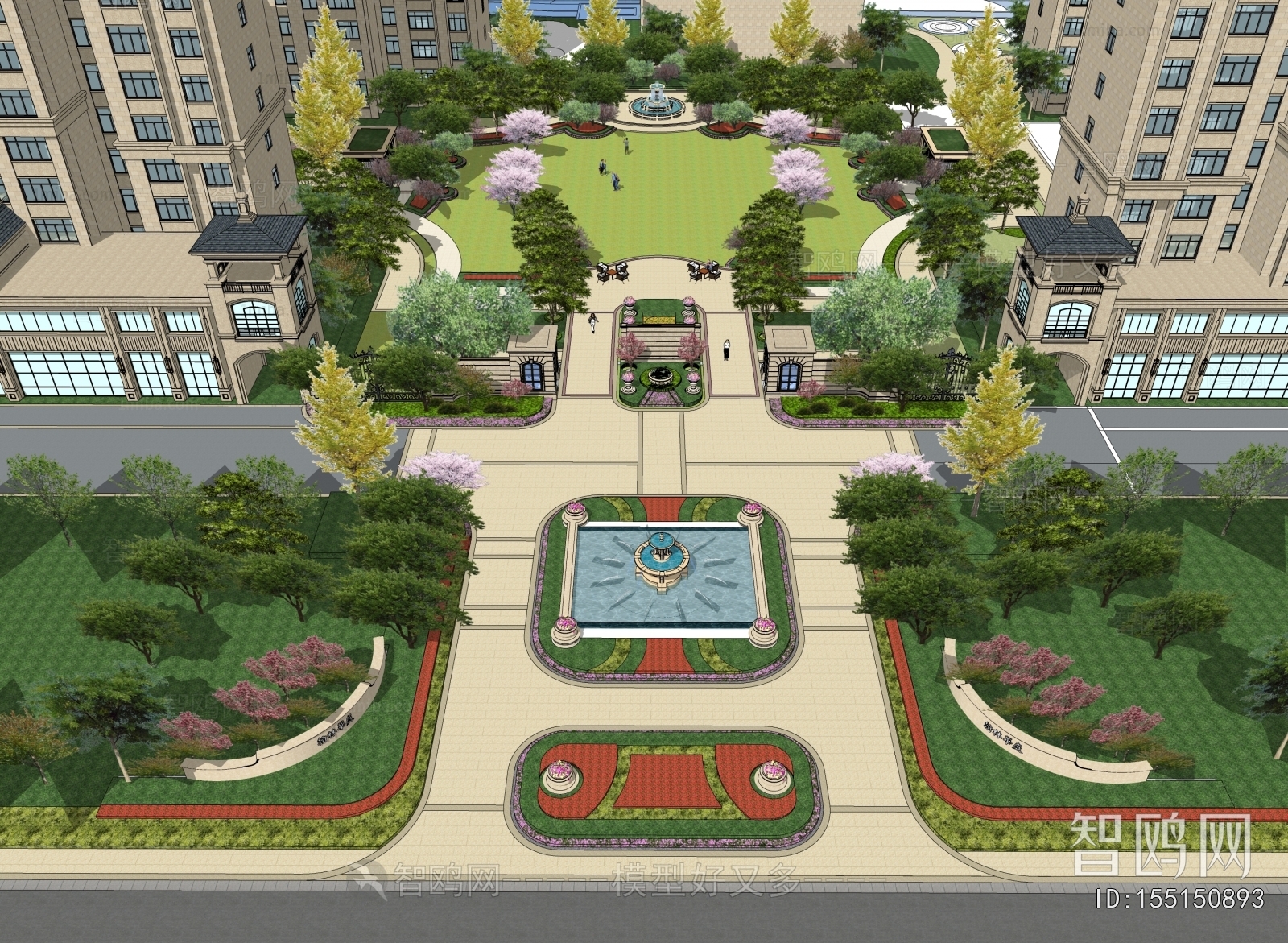 European Style Garden Landscape