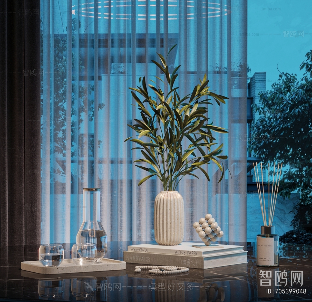 Modern Aquatic Green Plant