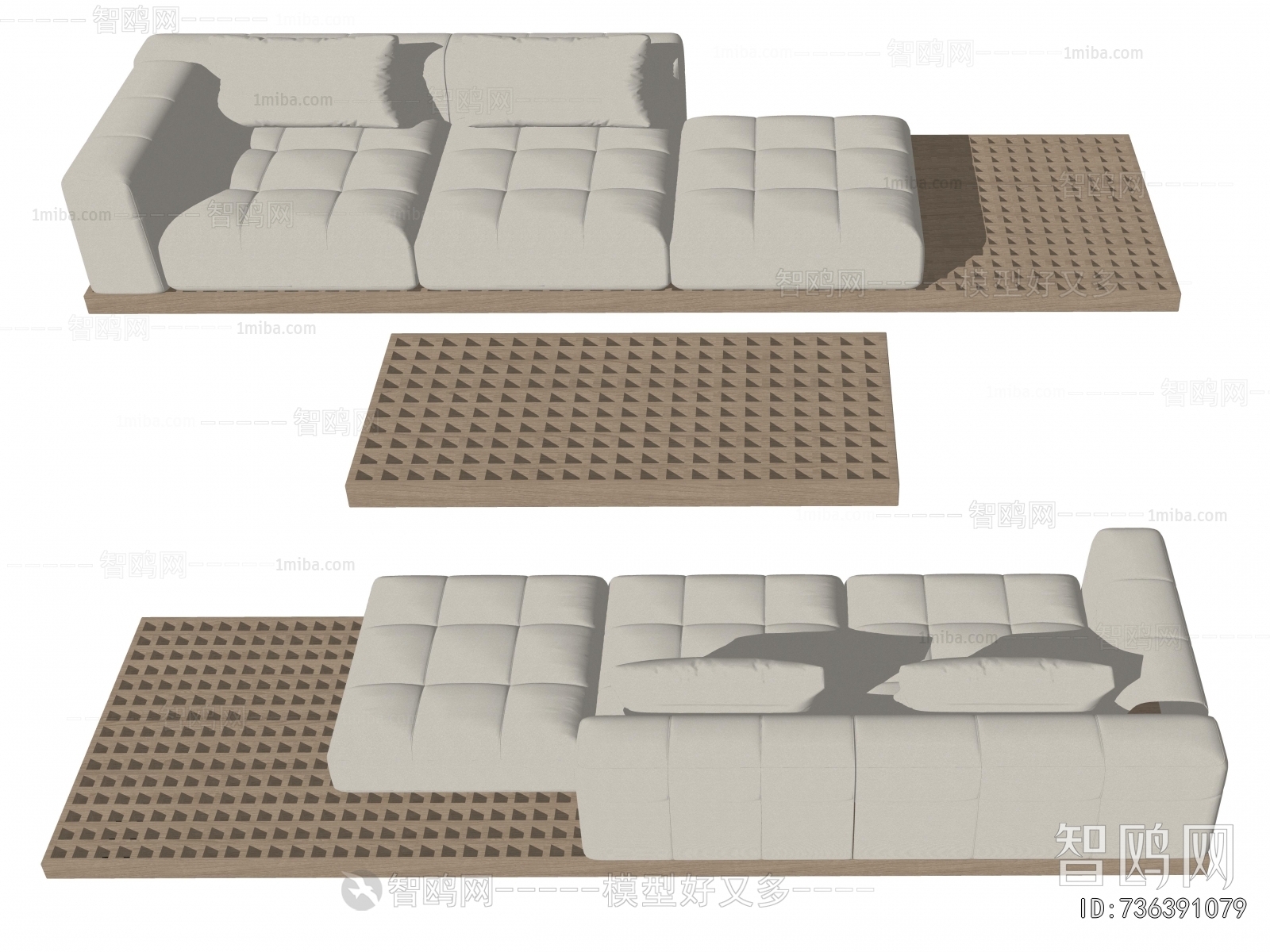 Modern Three-seat Sofa