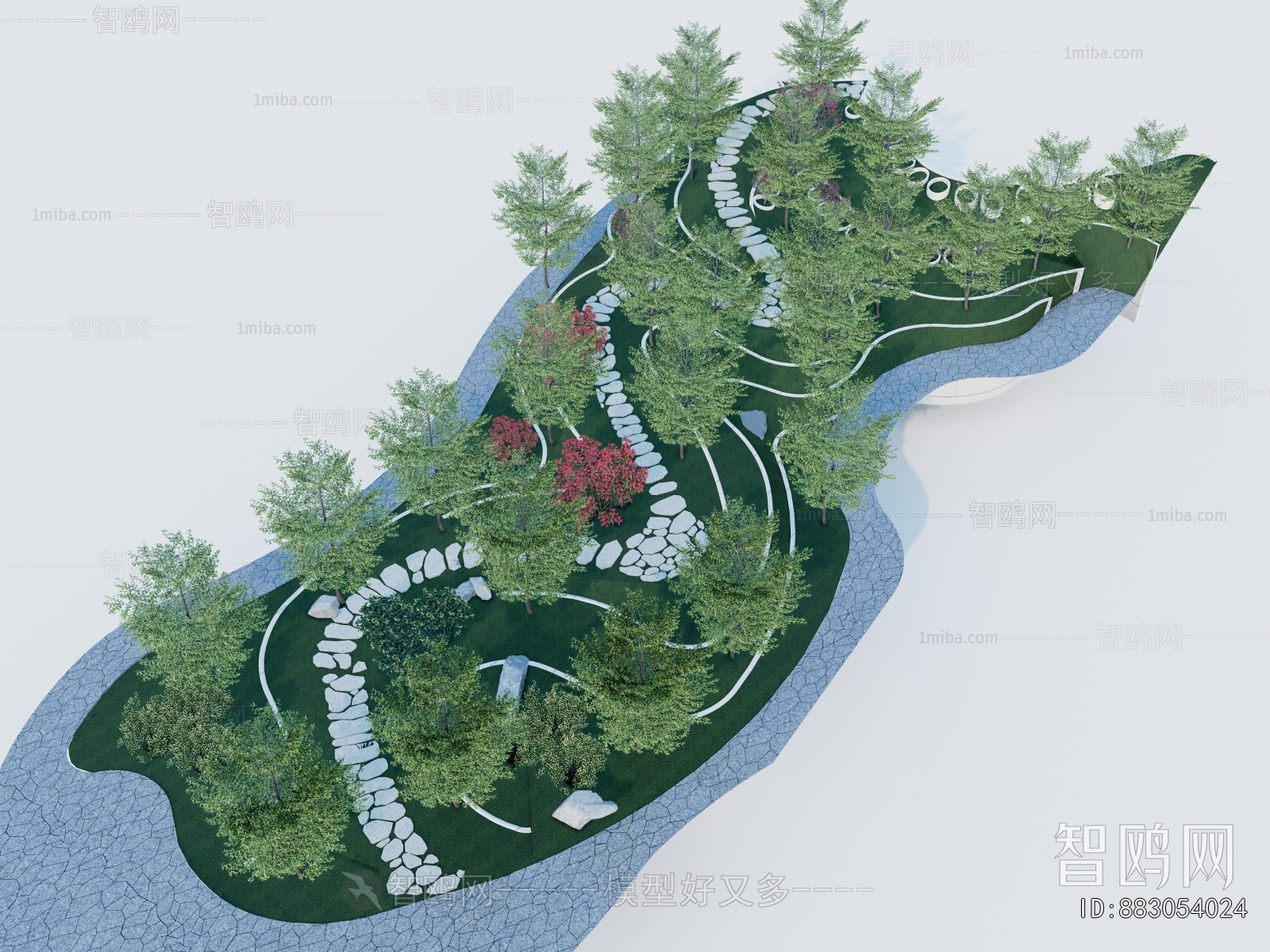 Modern Park Landscape