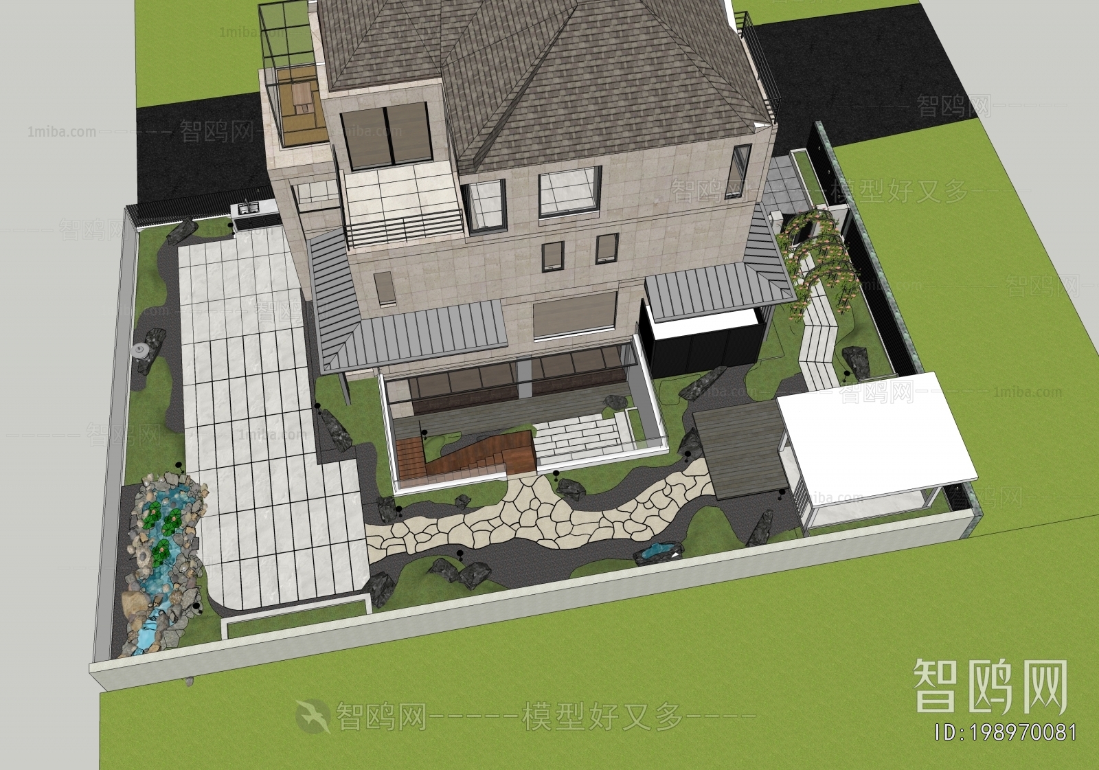 Modern Courtyard/landscape