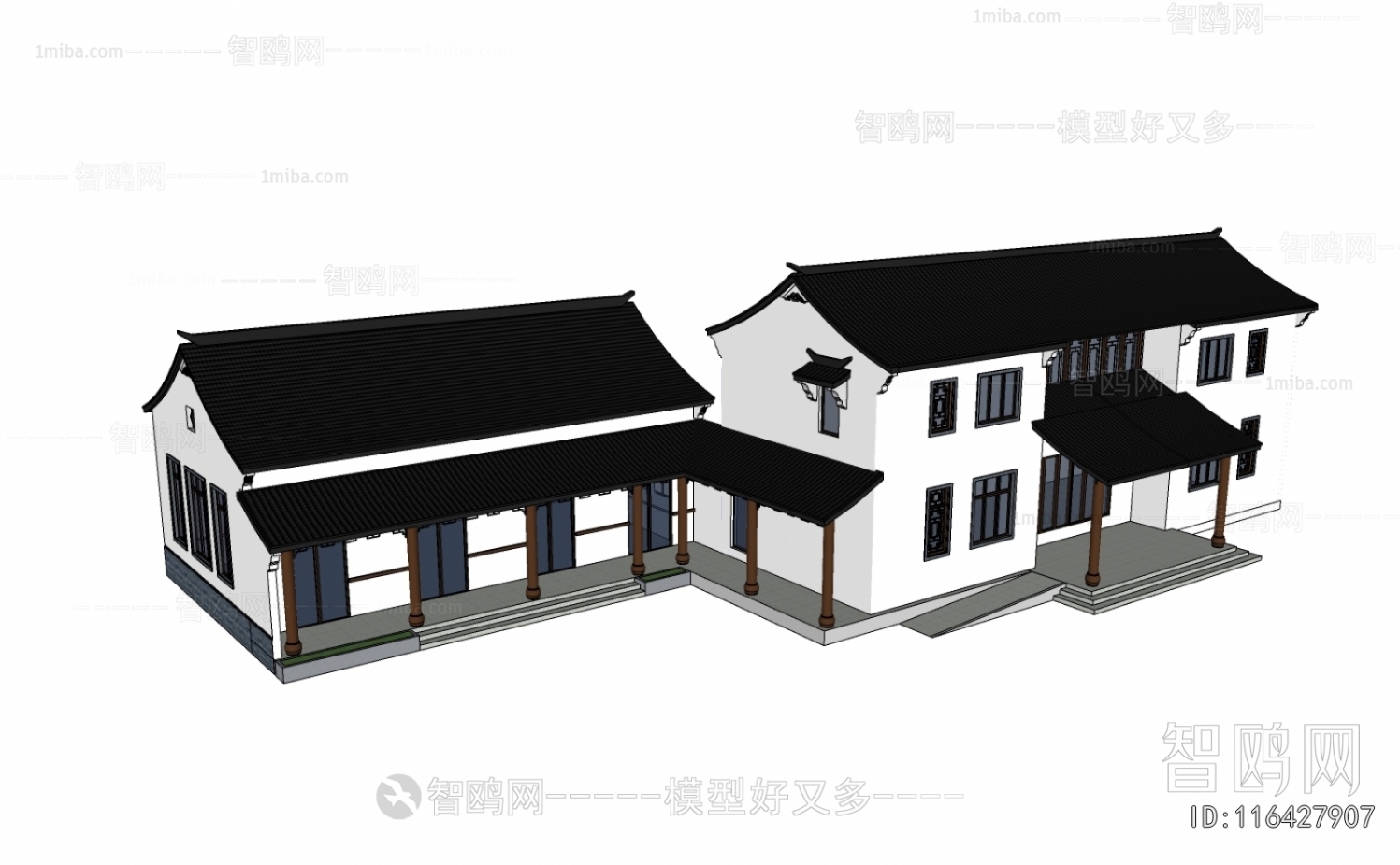 New Chinese Style Architecture Of Artistic Style