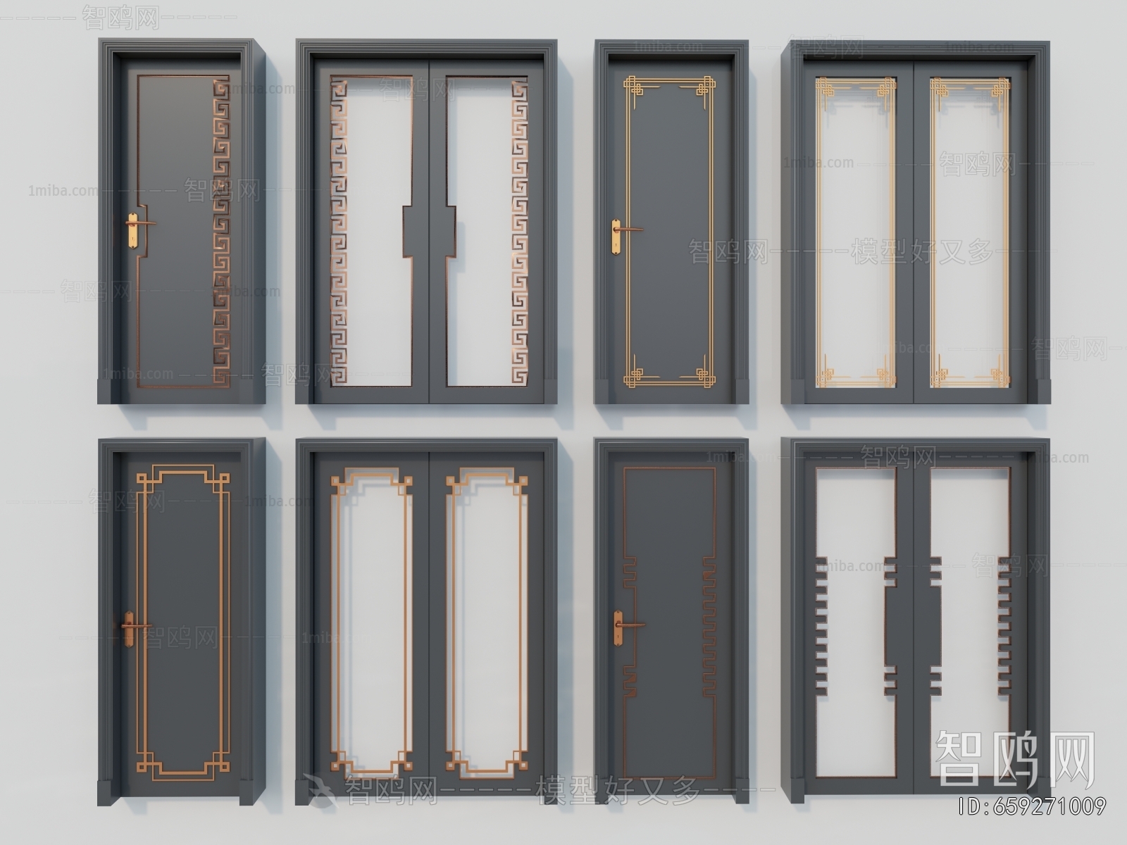 New Chinese Style Single Door