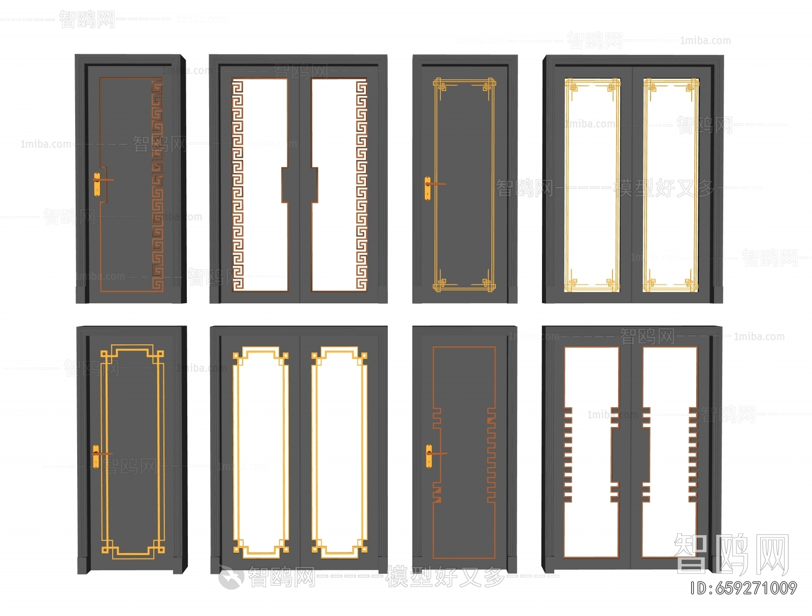 New Chinese Style Single Door