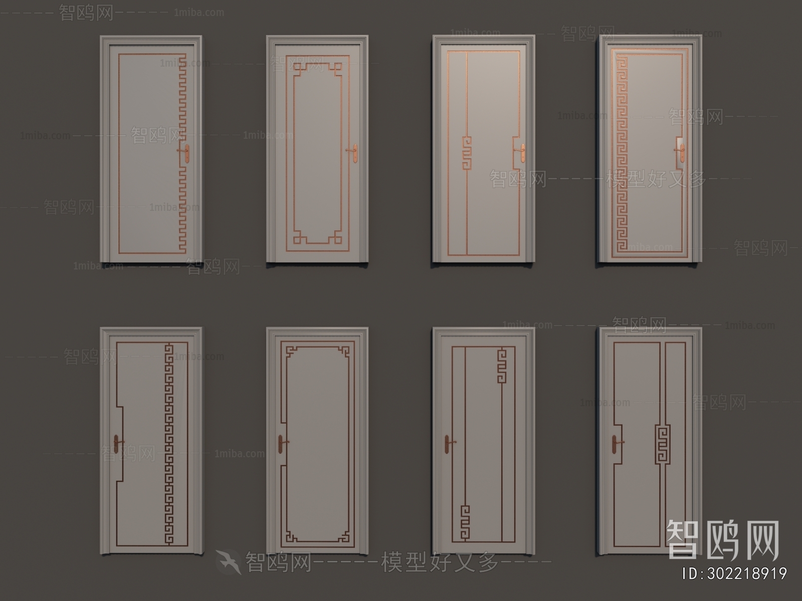New Chinese Style Single Door