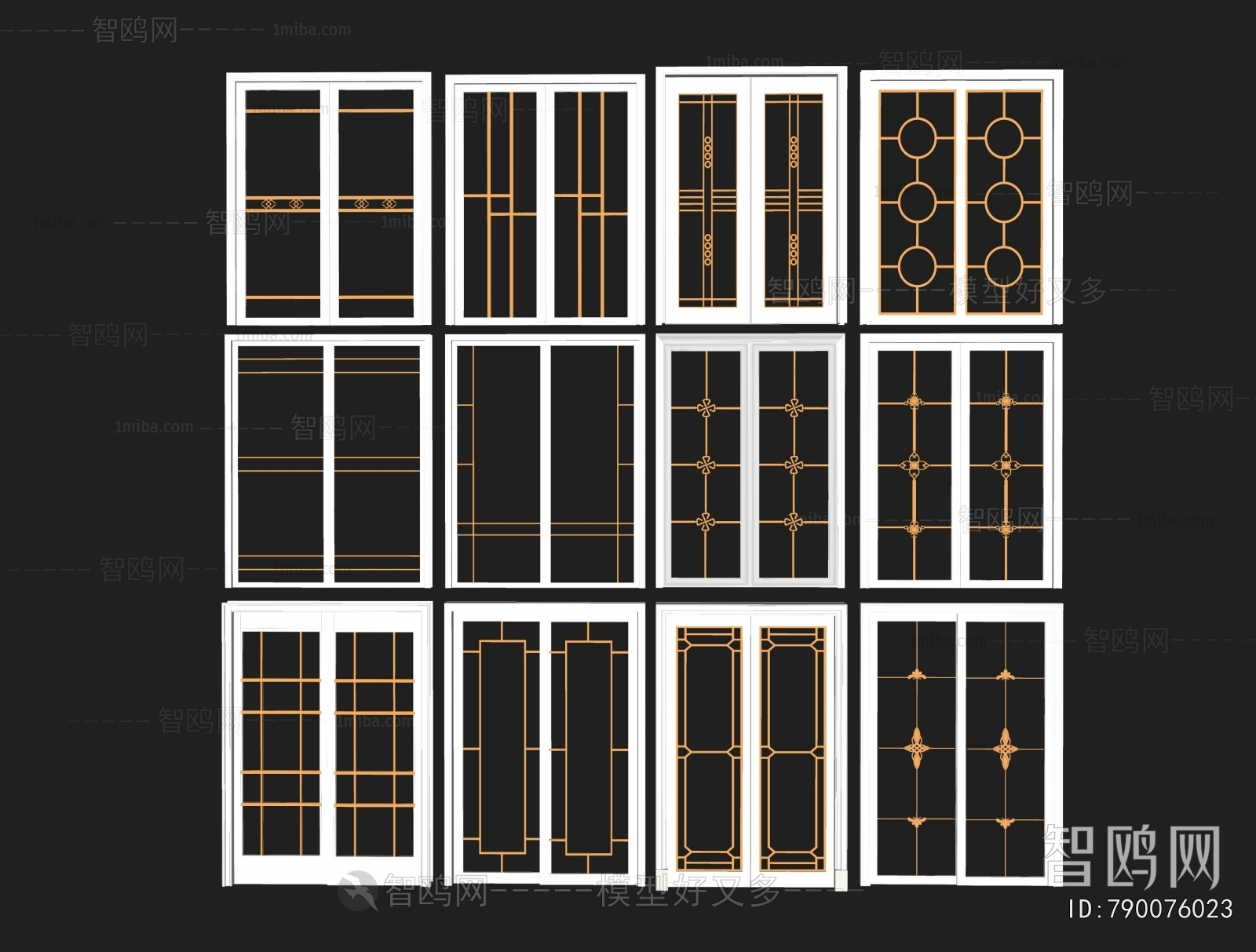 New Chinese Style Sliding Door