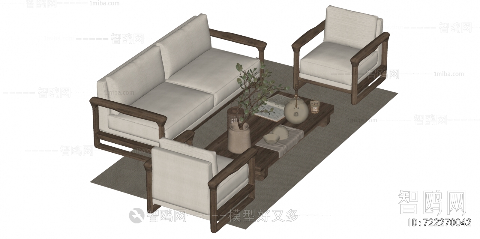 New Chinese Style Sofa Combination