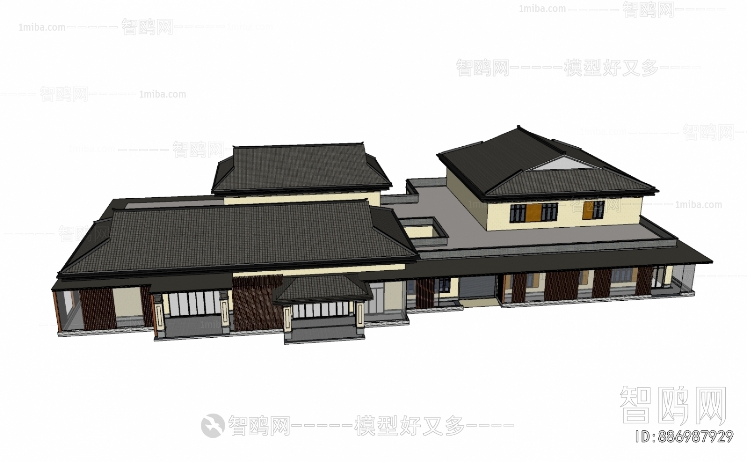 New Chinese Style Architecture Of Artistic Style