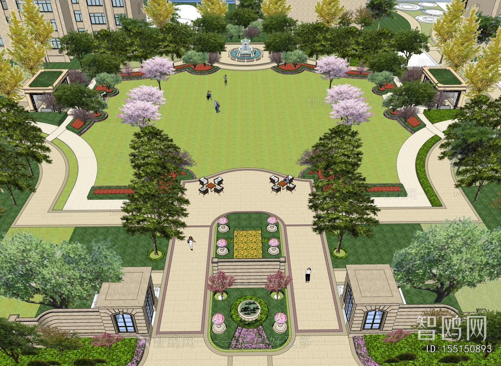 European Style Garden Landscape