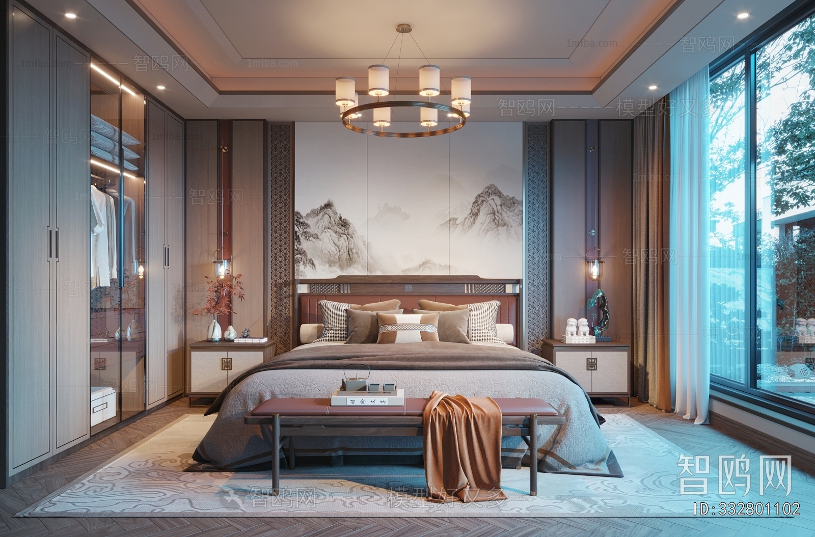 New Chinese Style Bedroom
