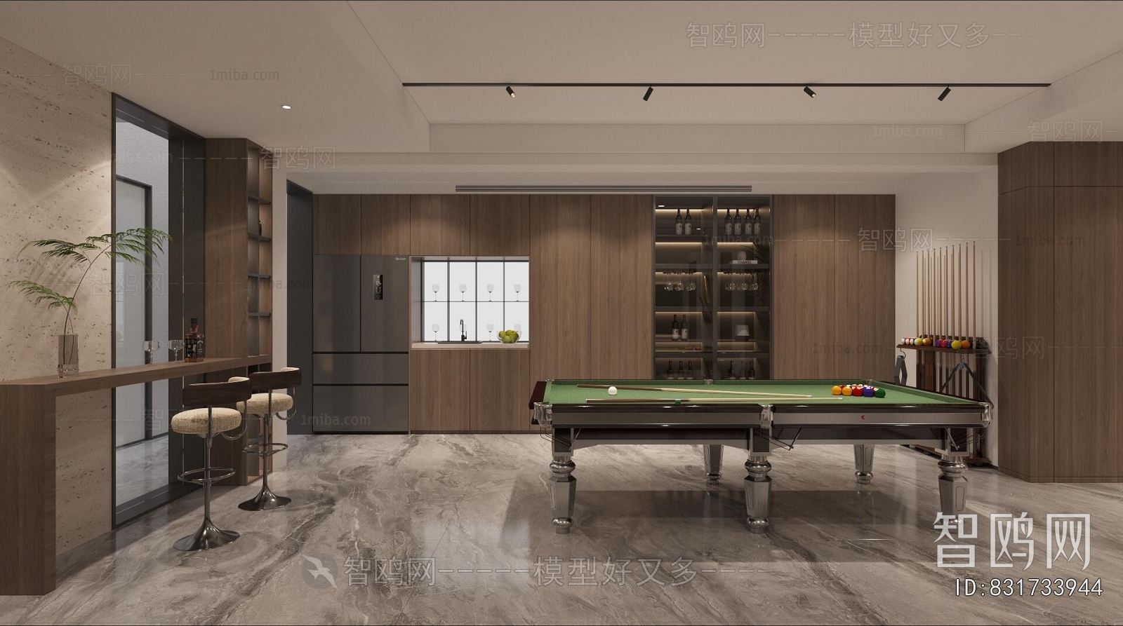 Modern Billiards Room