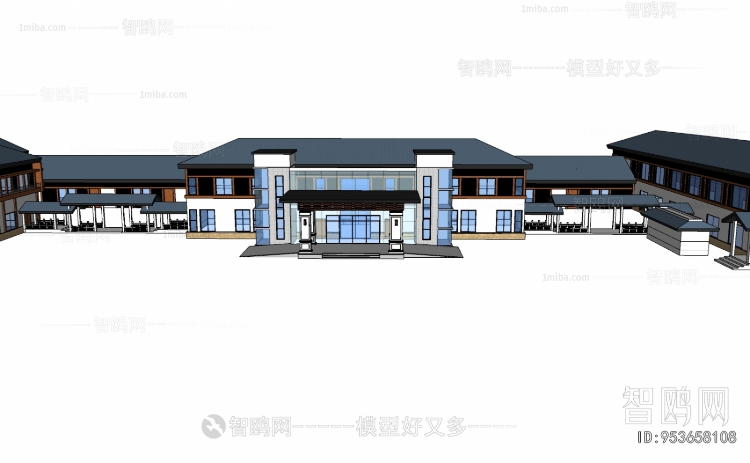 New Chinese Style Architecture Of Artistic Style