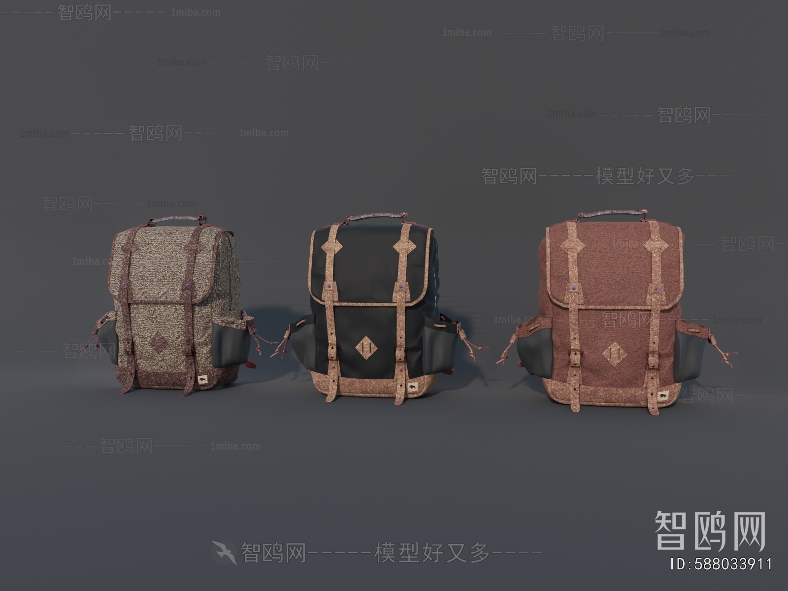 Modern Backpack And Backpack