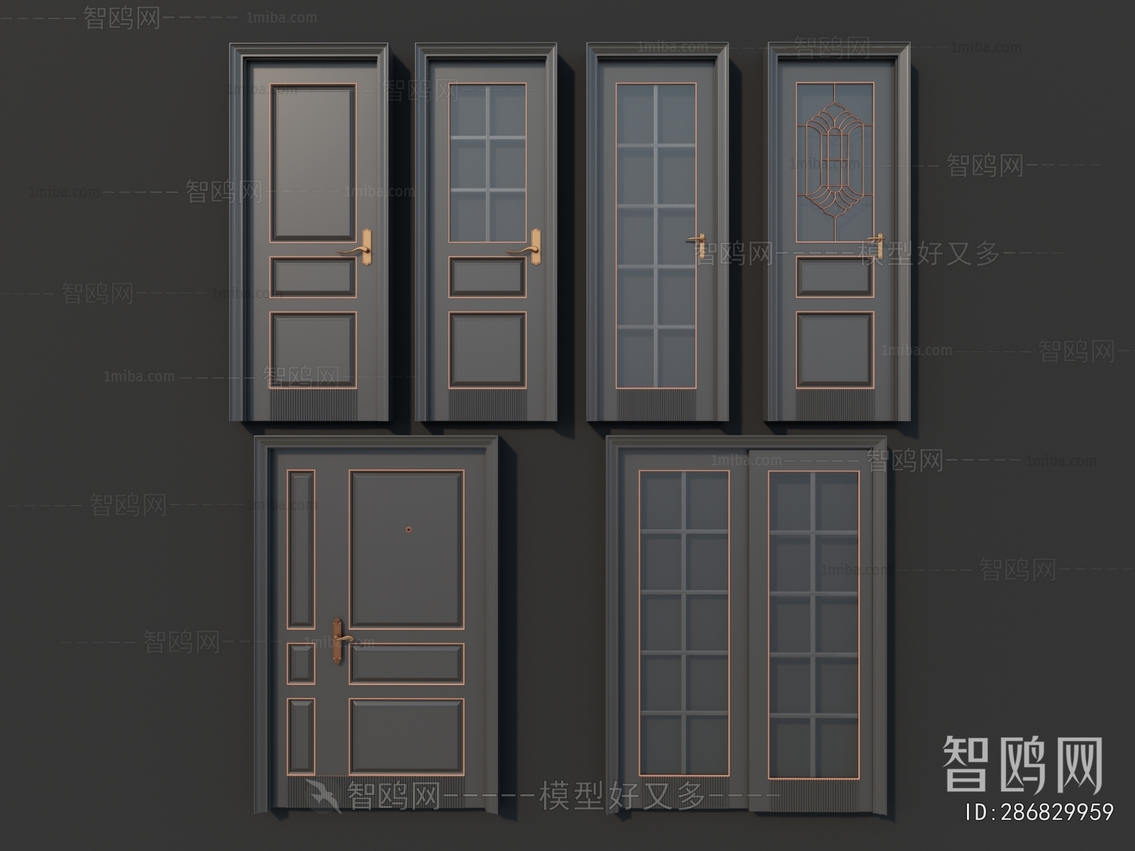 New Chinese Style Single Door
