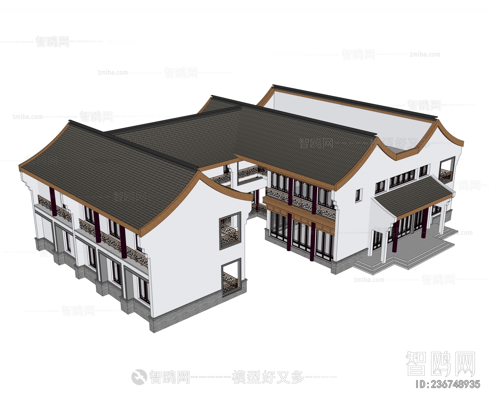 New Chinese Style Architecture Of Artistic Style