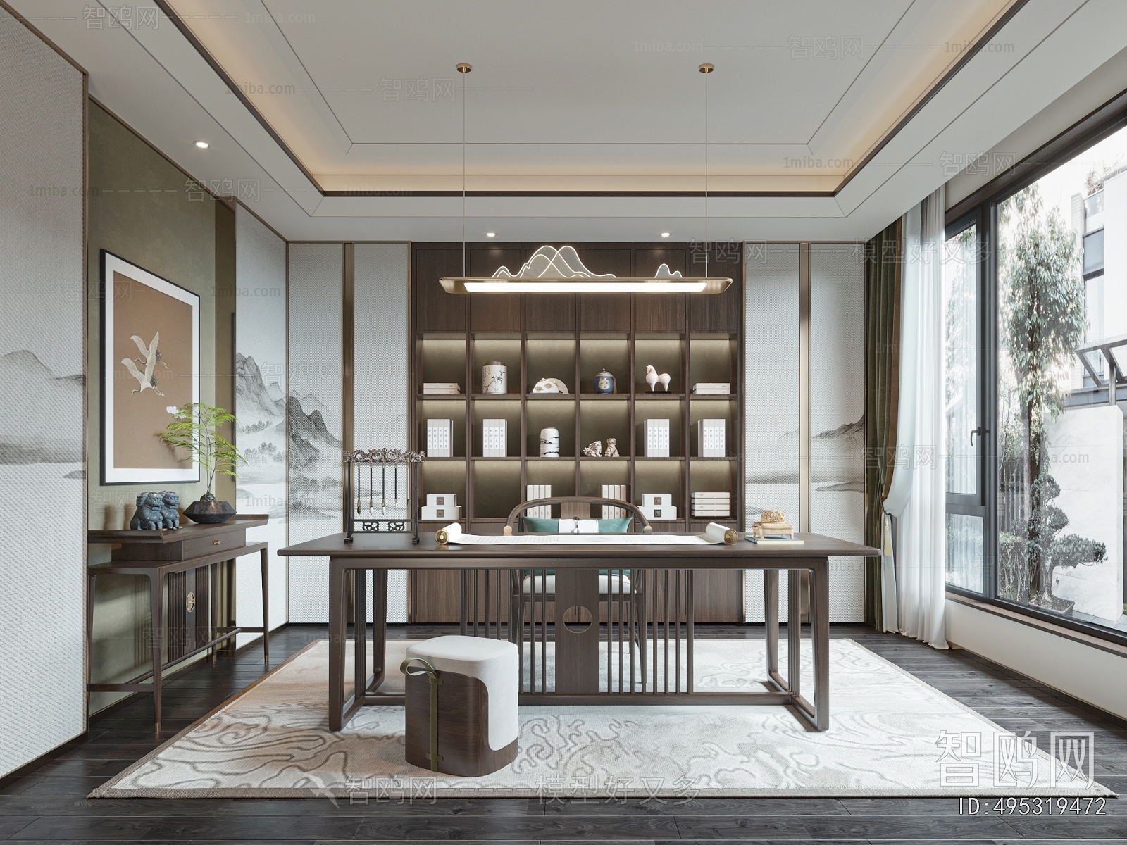 New Chinese Style Study Space